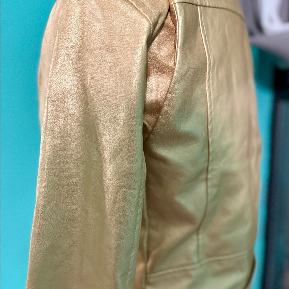 GUESS GOLD METALLIC JACKET RETAIL $179!  Size S - Picture 5 of 5